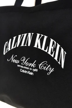 Borsa a spalla mare nera in tessuto Calvin klein 3348