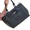 Borsa a Spalla Nera con dettagli Dorati e Manico Double Check 18248-2