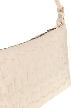Borsa a spalla panna con logo in rilievo Naj-oleari 61996/SOFY2
