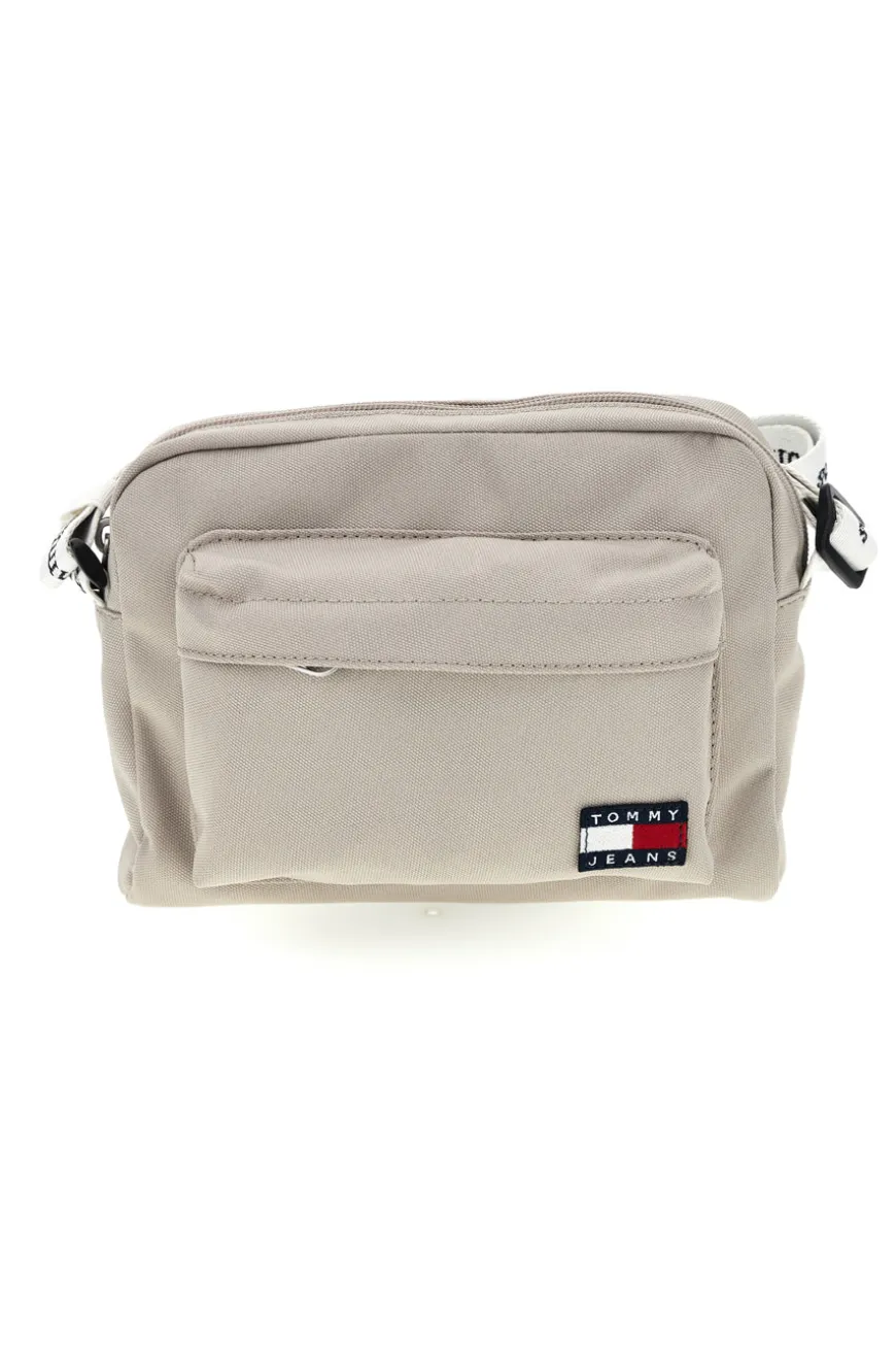 Borsa a Tracolla Beige in Tessuto con Tracolla con Logo Tommy Jeans 18462