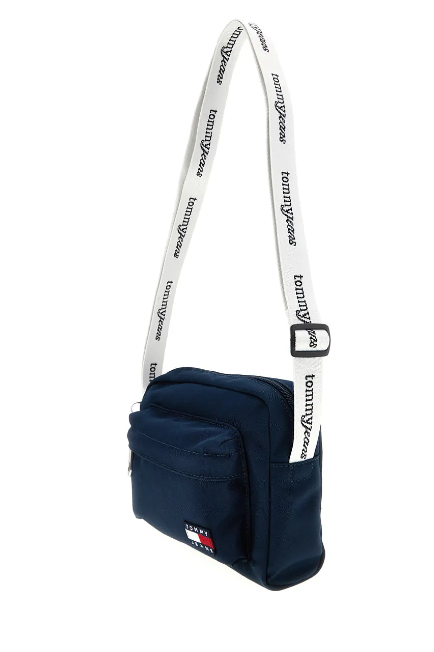 Borsa a Tracolla Blu in Tessuto con Tracolla con Logo Tommy Jeans 18462