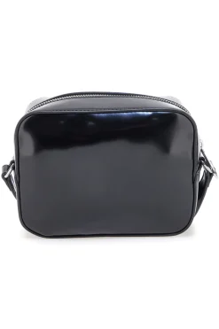 Borsa a tracolla nera effetto lucido Tommy Camera Bag