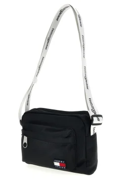 Borsa a Tracolla Nera in Tessuto con Tracolla con Logo Tommy Jeans 18462