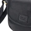 Borsa a tracolla nera in vera pelle artigianale Basile BA3542DX