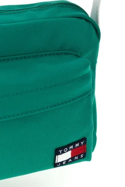 Borsa a Tracolla Verde in Tessuto con Tracolla con Logo Tommy Jeans 18462