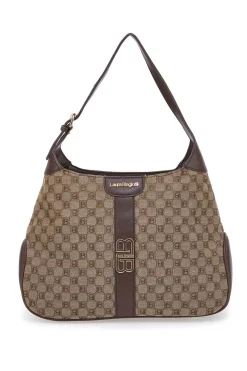 Borsa logata marrone con manico a spalla Laura Biagiotti LB25W-255-6