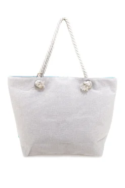 Borsa mare azzurra con stampa fantasia e pochette Juice ELBA 169