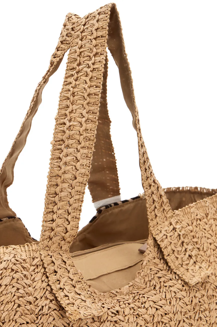 Borsa mare beige con fantasia Renato balestra 62140/ZAN2