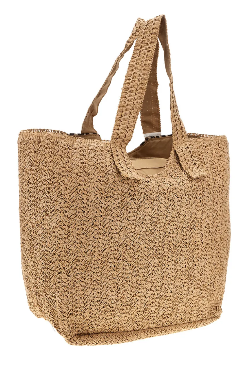 Borsa mare beige con fantasia Renato balestra 62140/ZAN2