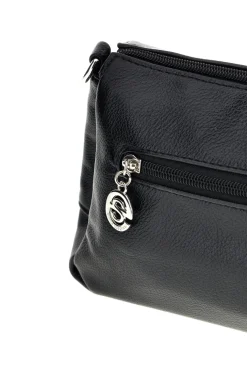Borsa nera a tracolla compatta Emma spagnesi PU1461