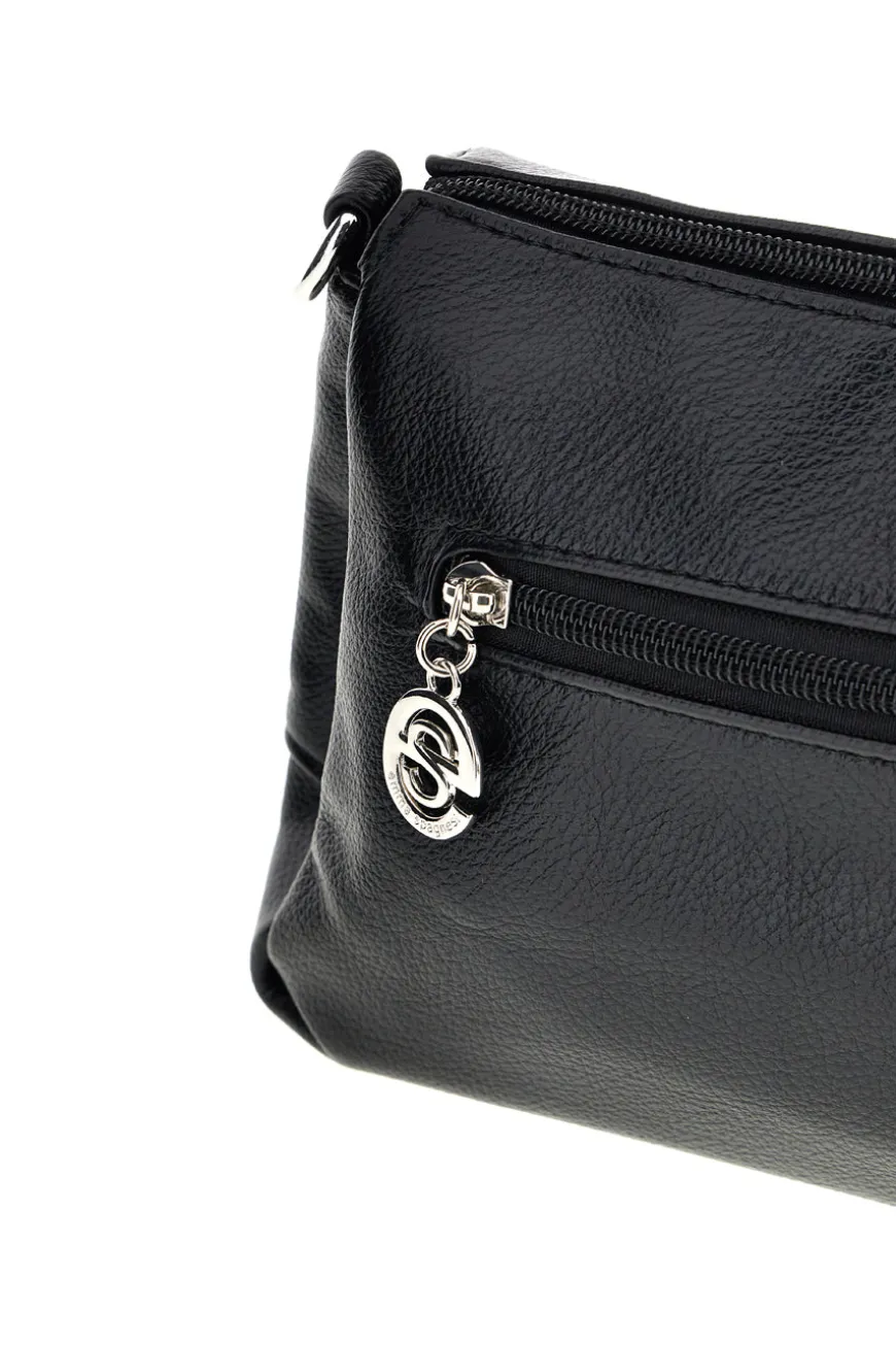 Borsa nera a tracolla compatta Emma spagnesi PU1461