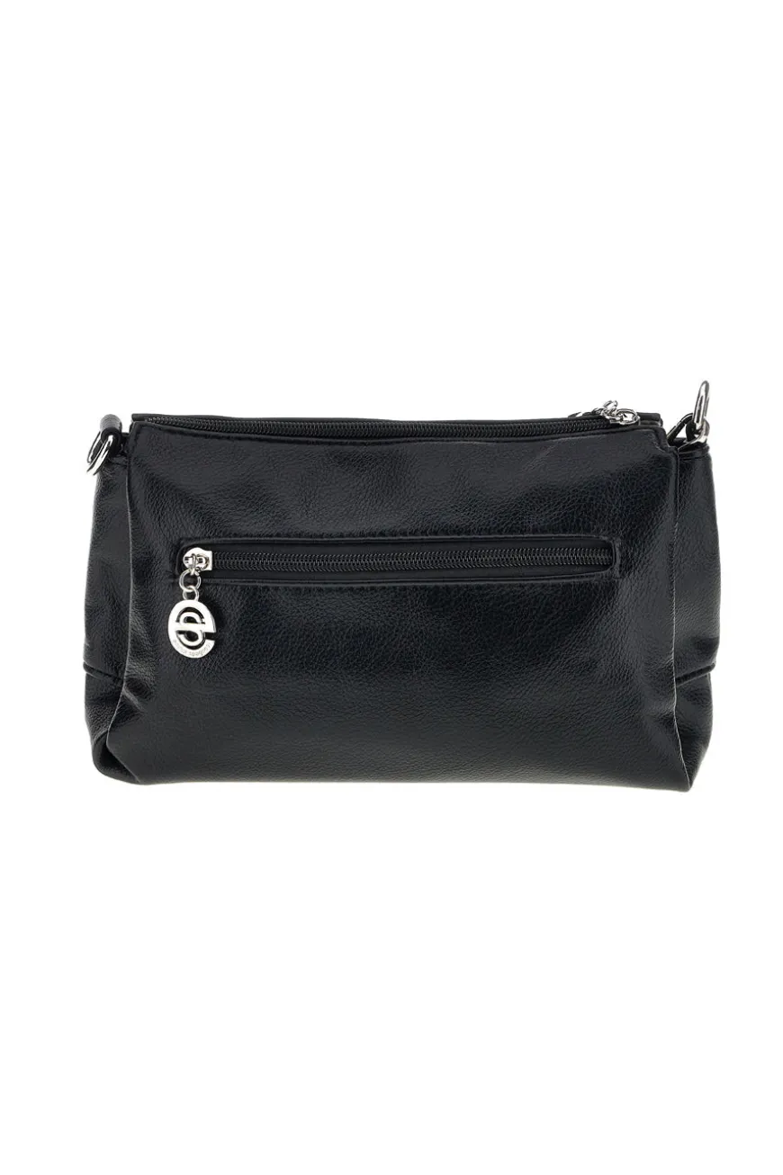 Borsa nera a tracolla compatta Emma spagnesi PU1461