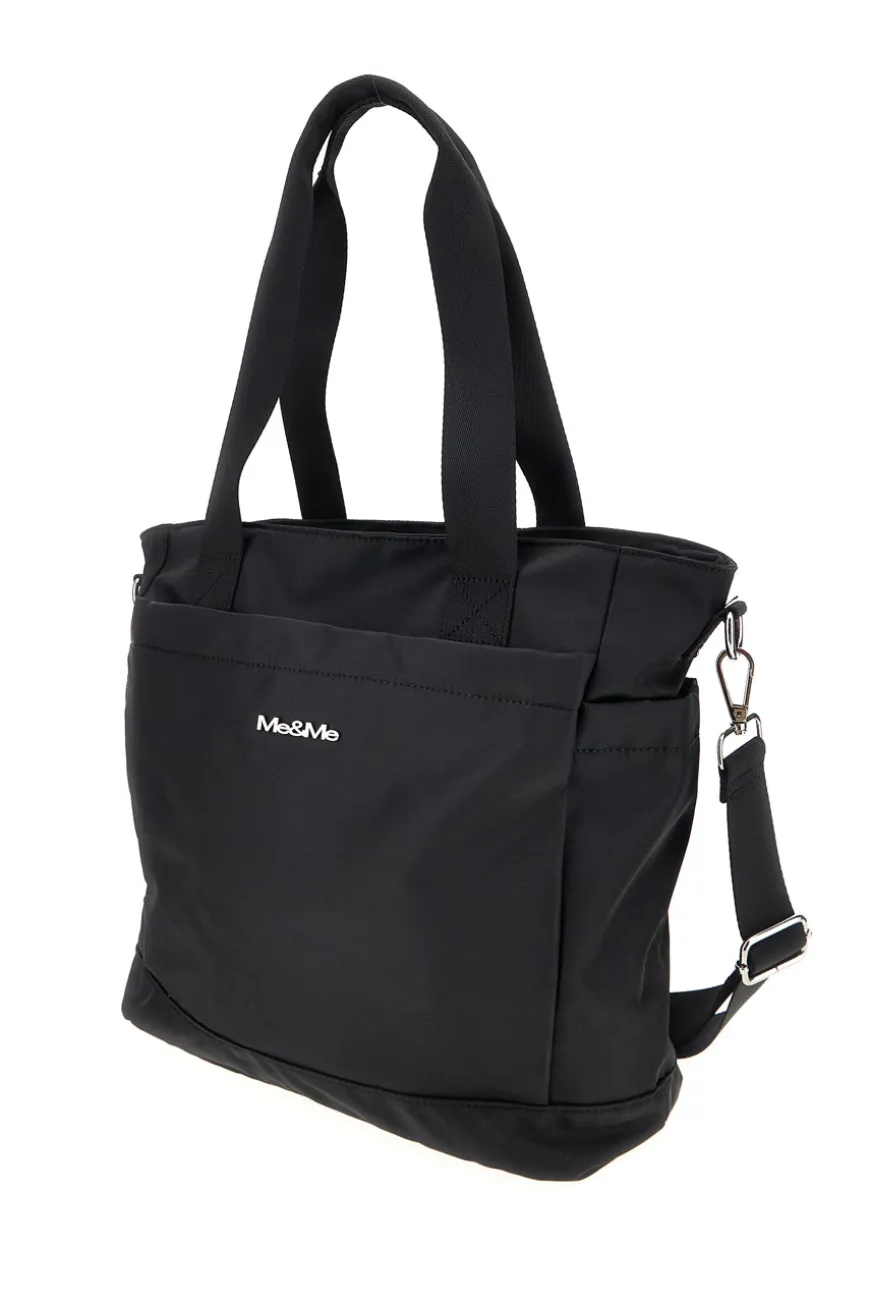 Borsa nera con tracolla e manici Me & me 2331