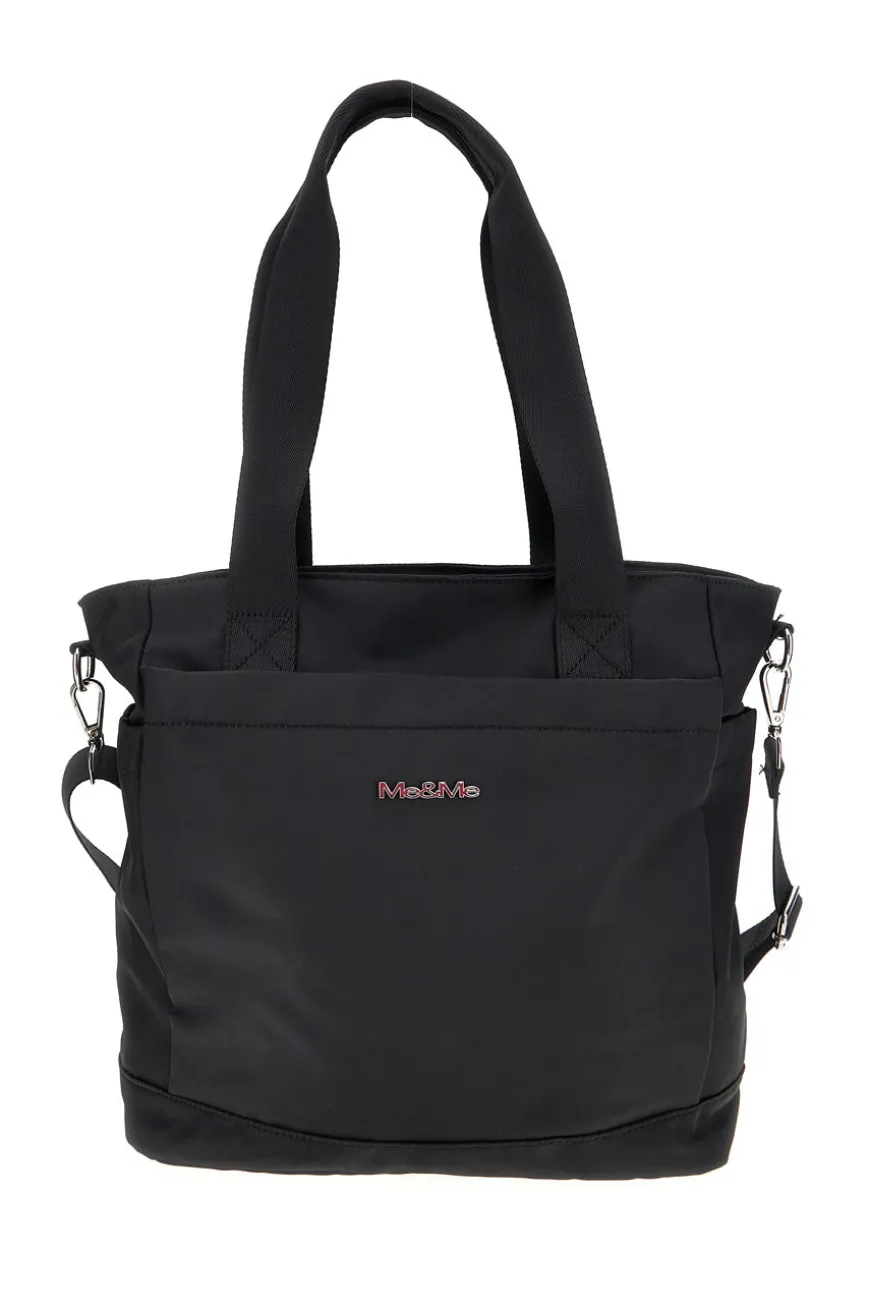 Borsa nera con tracolla e manici Me & me 2331