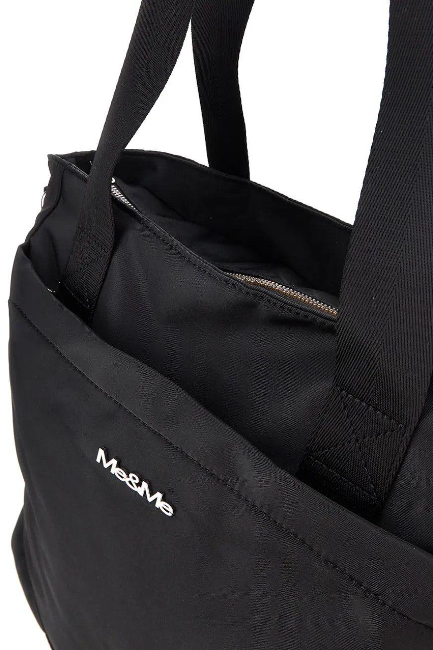 Borsa nera con tracolla e manici Me & me 2331