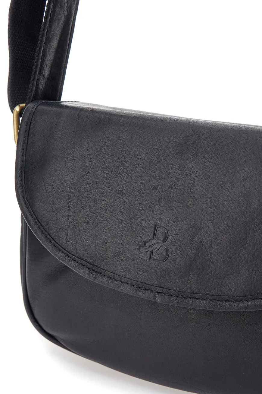 Borsa nera in vera pelle con patta Basile CLASS BA3542TI