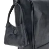 Borsa nera in vera pelle con tracolla e borsellino incluso First Lady SL 8801