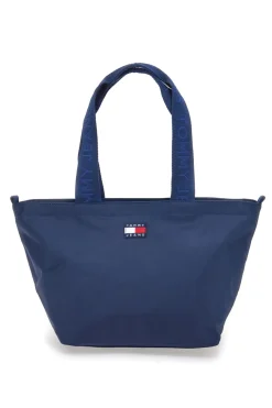 Borsa shopper mini blu in tessuto con manici logati Tommy Jeans Daily Mini Tote