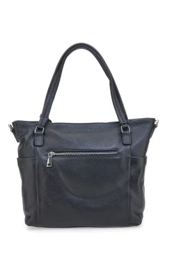 Borsa shopper nera con manici e tracolla inclusa First Lady SL 8251