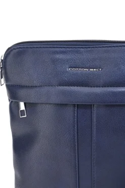 Borsello blu con tracolla regolabile Cotton belt K19-026-B055