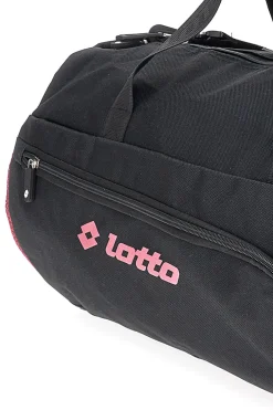 Borsone nero con inserti rosa Lotto LTT427