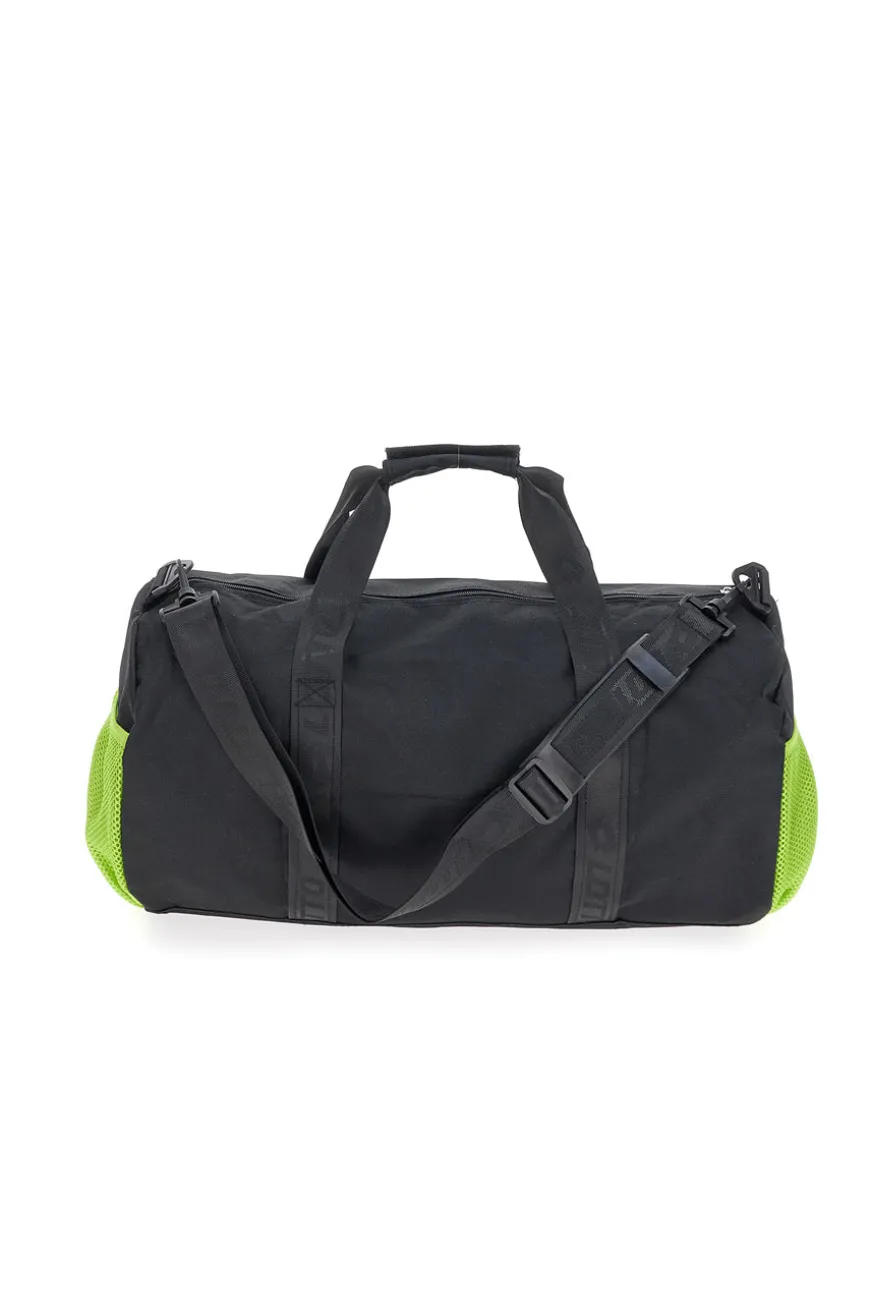 Borsone nero con inserti verdi Lotto LTT427