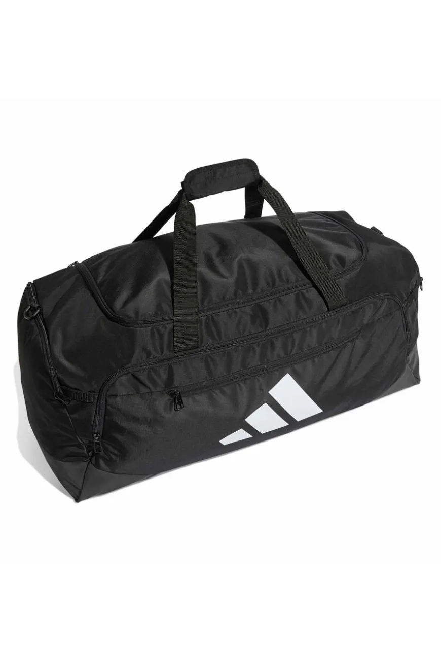 Borsone Nero con Logo a Tre Strisce Adidas JZ606