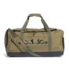 Borsone verde con logo laterale Adidas Linear Duffel