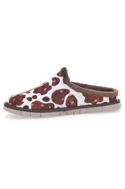 Braune Animalier-Hausschuhe Beego 7479