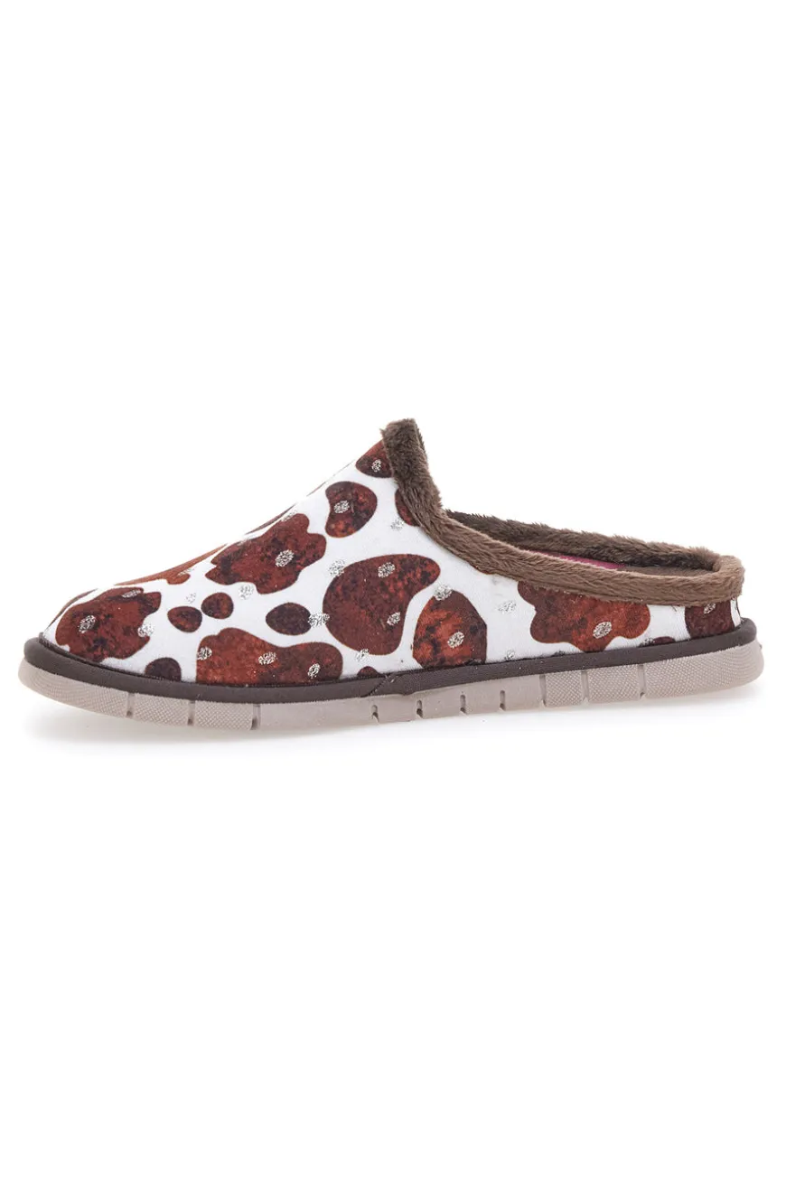 Braune Animalier-Hausschuhe Beego 7479