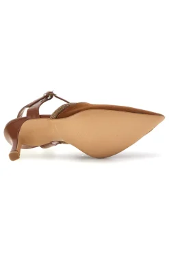 Braune Pumps mit Riemchen Pittarello couture 65302