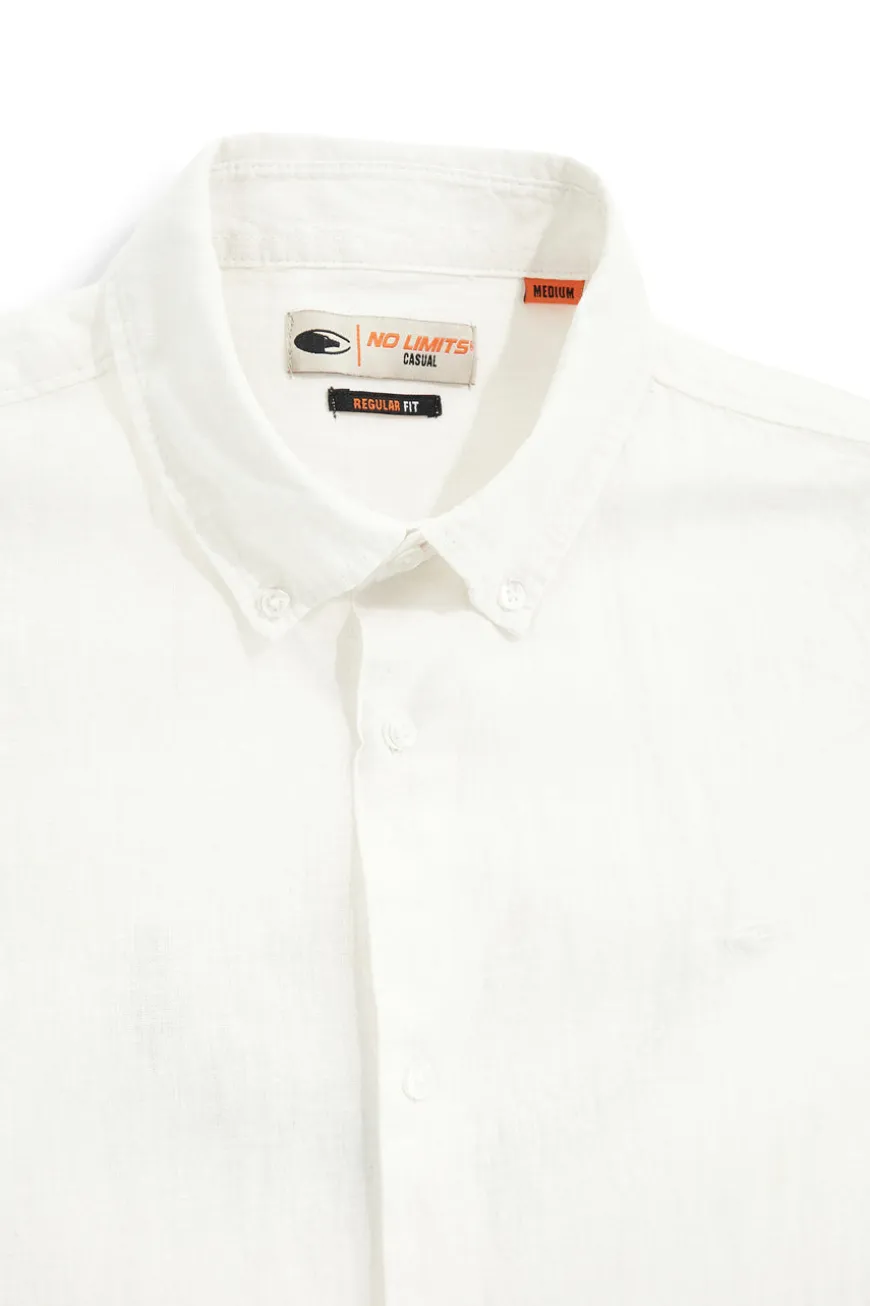 Camicia bianca in misto lino No limits MASH010S24