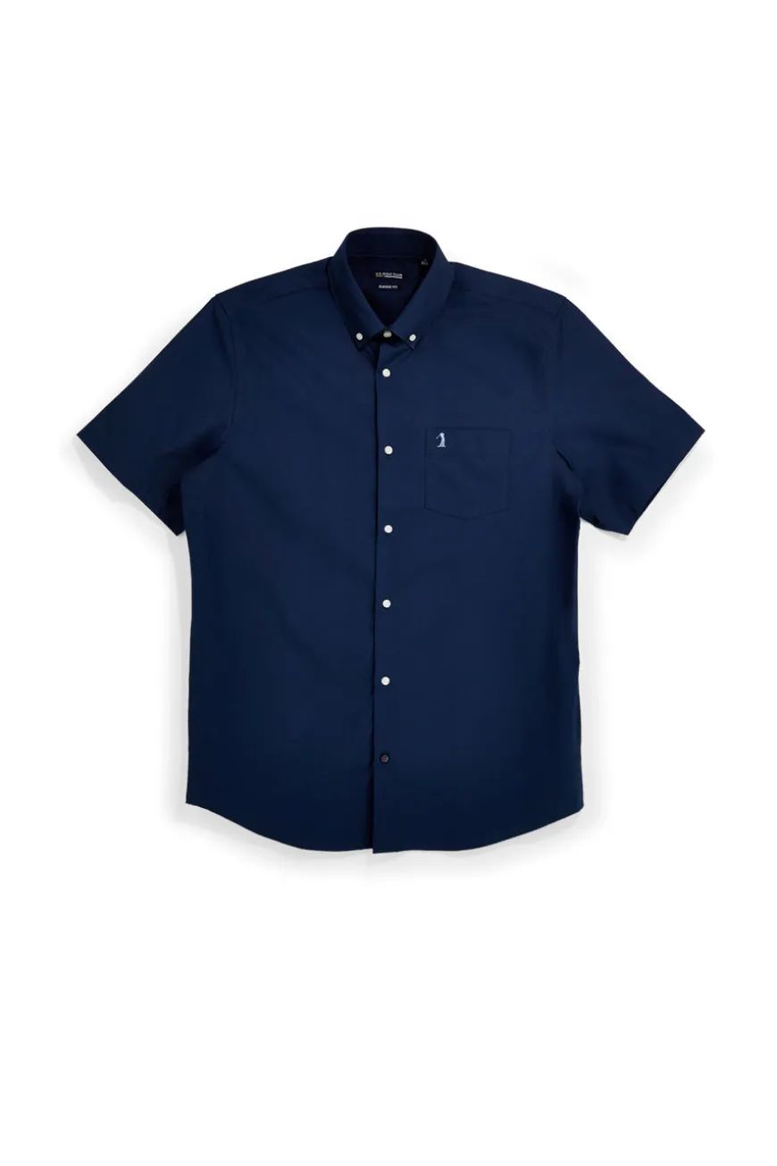 Camicia blu 100% cotone Us golf CA2602