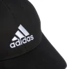 Cappellino con Frontino Nero e Logo Adidas Bianco ADIDAS BBALL CAP COT