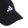 Cappellino nero con visiera curva e logo Adidas JN 6589