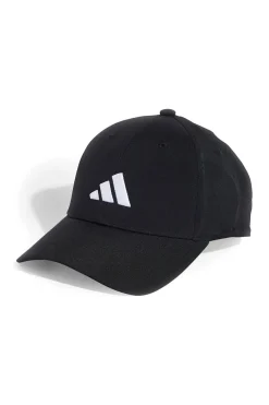 Cappellino nero con visiera curva e logo Adidas JN 6589