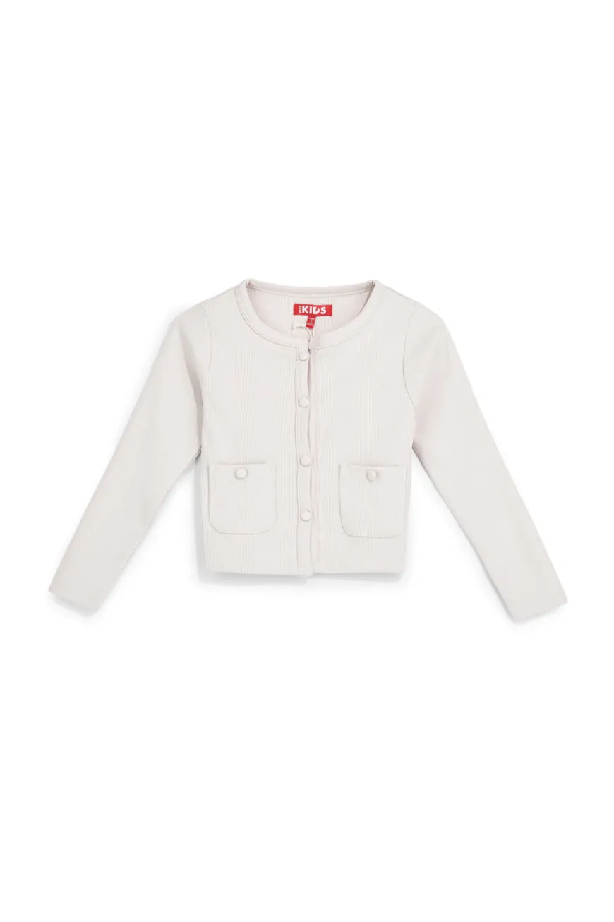 Cardigan beige in cotone con bottoni Pitt kids Pt-g-f-9055