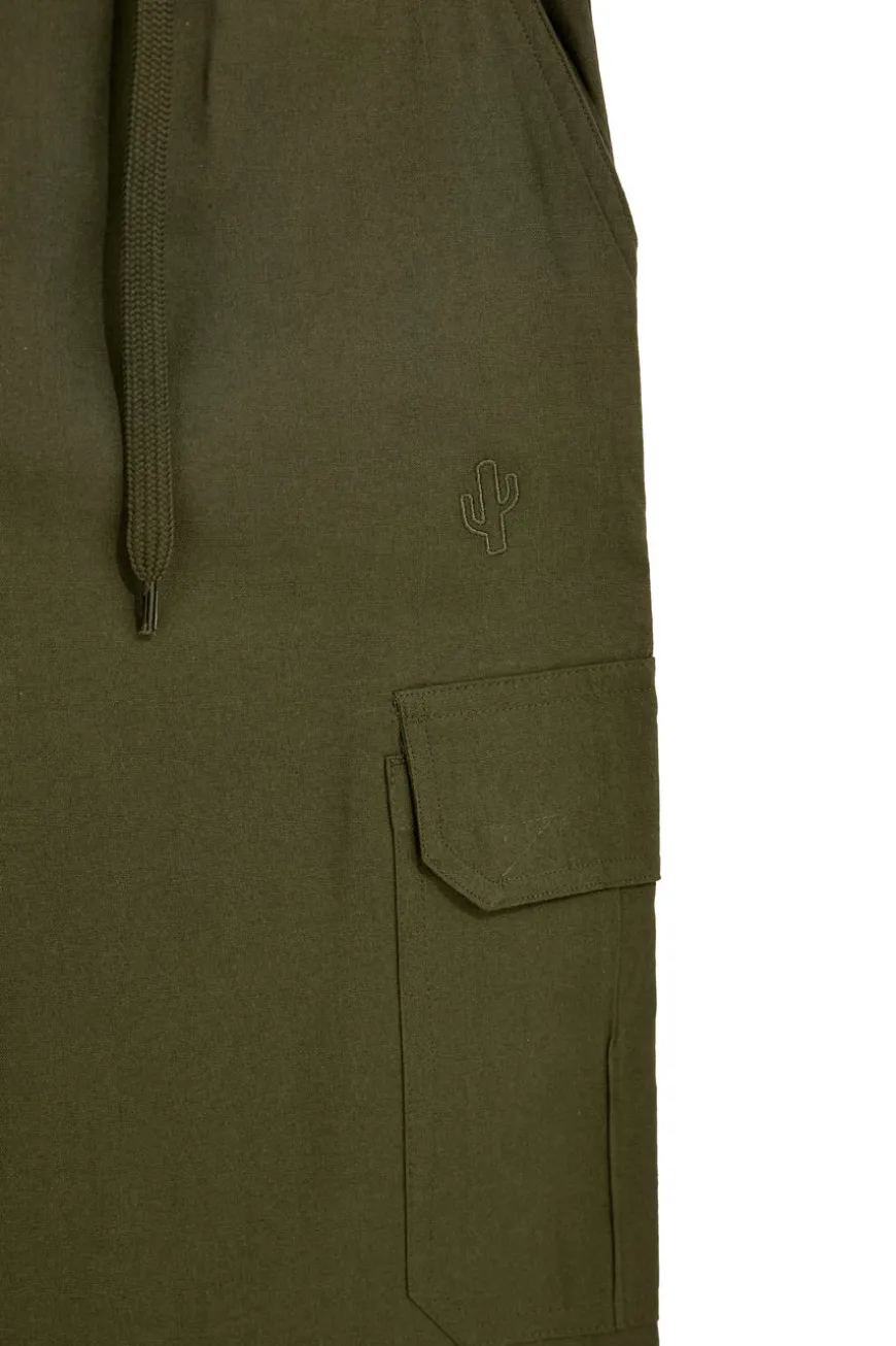 Cargo-Hose aus Baumwolle in Militärgrün Pittarello tierra NBY7070