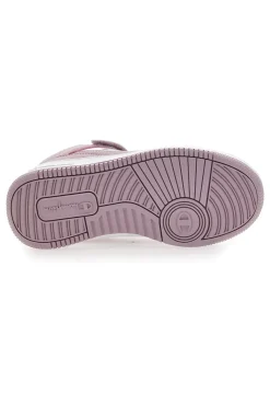 Champion – RD18 Mid G PS – Rosa-weiße, mittelhohe Sneakers mit Klettverschluss