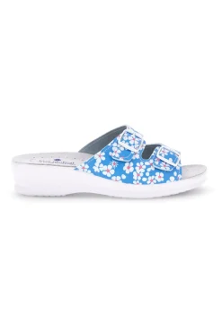 Ciabatta azzurra con sottopiede in pelle Best Medical 122F
