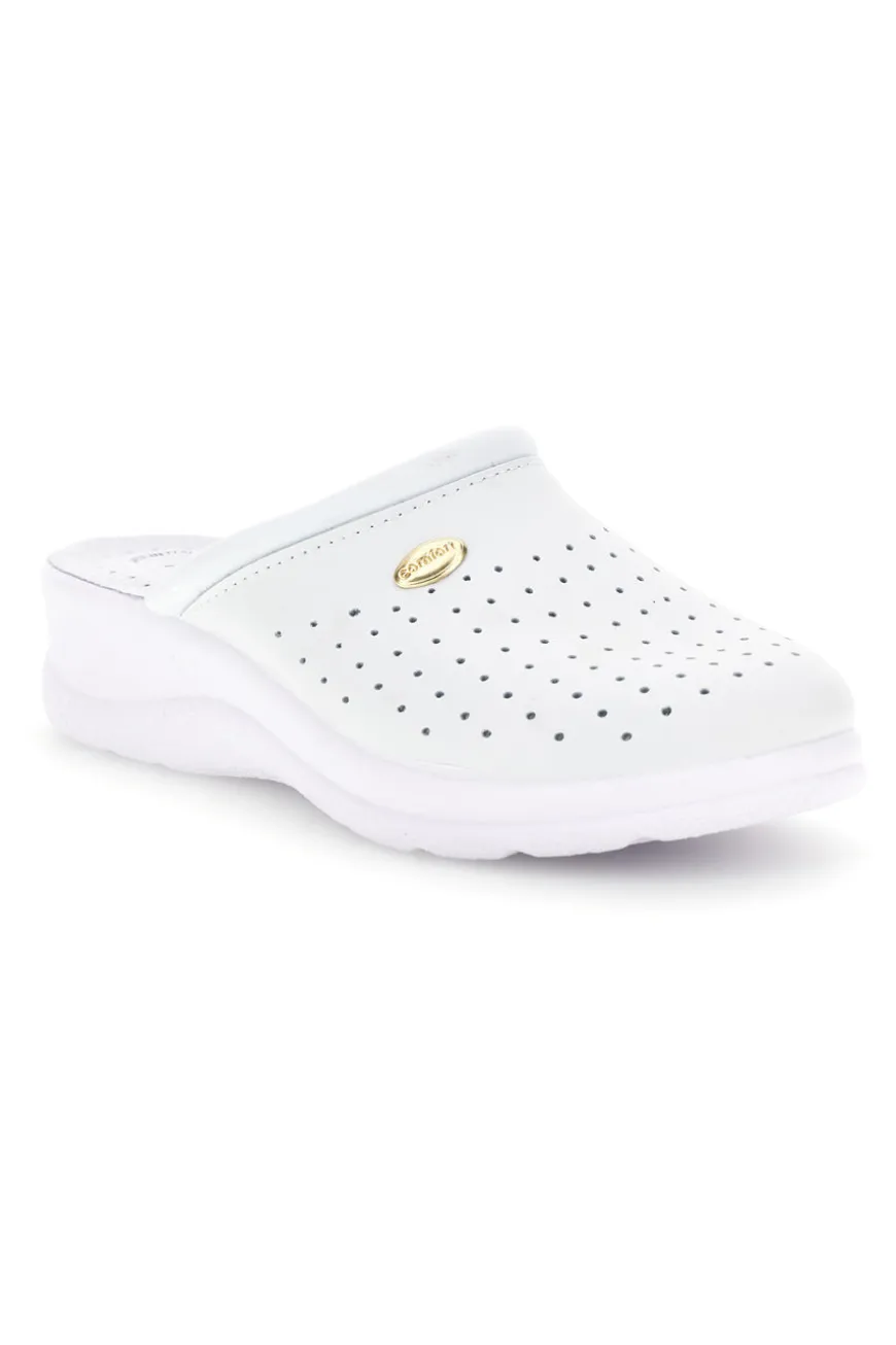 Ciabatta bianca professionale con sottopiede in pelle Best Medical 2883