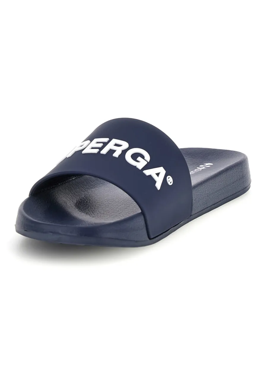 Ciabatta blu con logo Superga S24U433