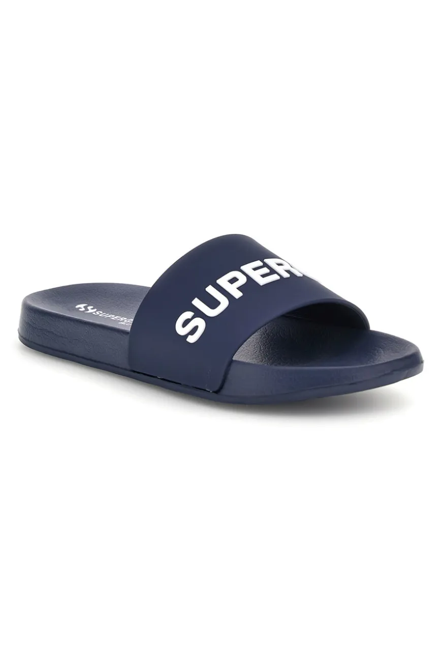 Ciabatta blu con logo Superga S24U433