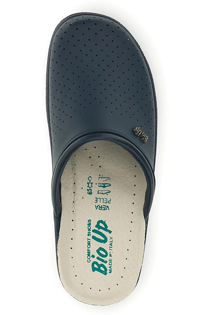 Ciabatta Blu in vera pelle Bio Up 621