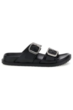 Ciabatta nera con doppia fibbia Superga S87Y832