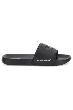Ciabatta nera con fascia logo Superga S24S753