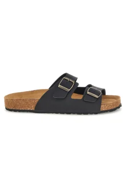 Ciabatta Nero in vera pelle Bio up 101