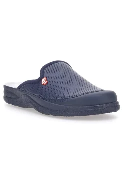 Ciabattate da lavoro Mr Chef 653 Blu Vera Pelle