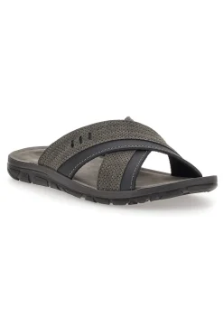 Ciabatte Antracite Con Fascia Incrociata Inblu 03 VT