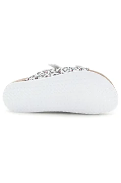 Ciabatte Bianche con Stampa Animalier Pitt kids 14459